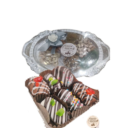 Combo Nuts & Arabian Choco filled Dates FREE Shipping